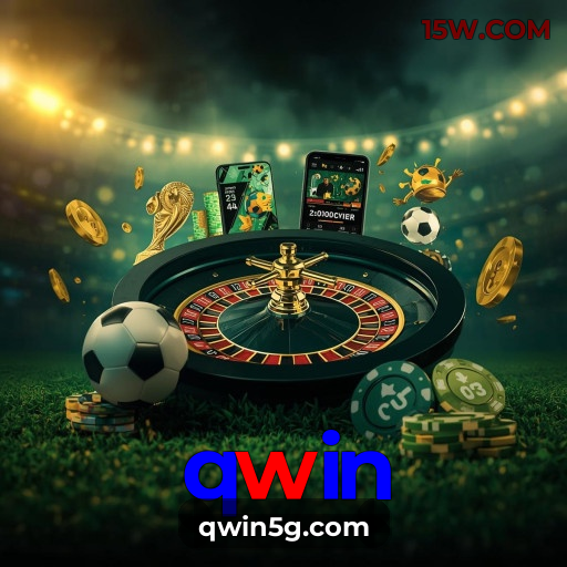 Números do app qwin em material de marketing — ilustração, não auditoria